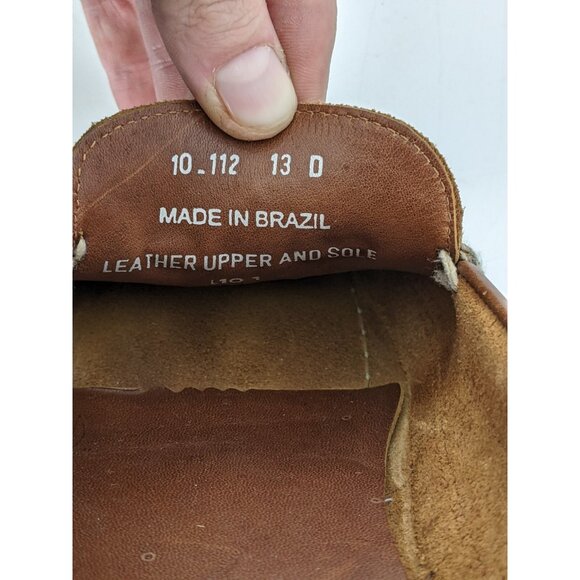 J. Alan Payne Leather Loafers Mens Size 13 Made in Brazil Tan Brown - Picture 7 of 9